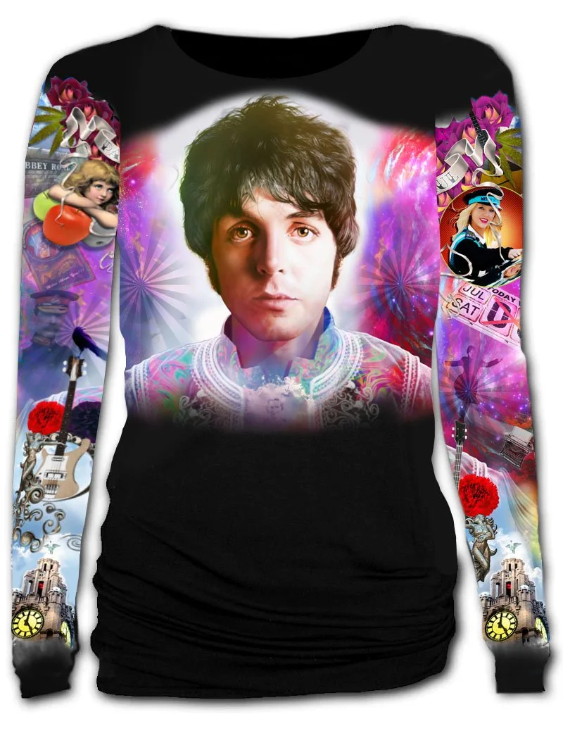 KALEIDOSCOPE PAUL McCARTNEY ALL-OVER TEE FULL COLOR — SHANNON